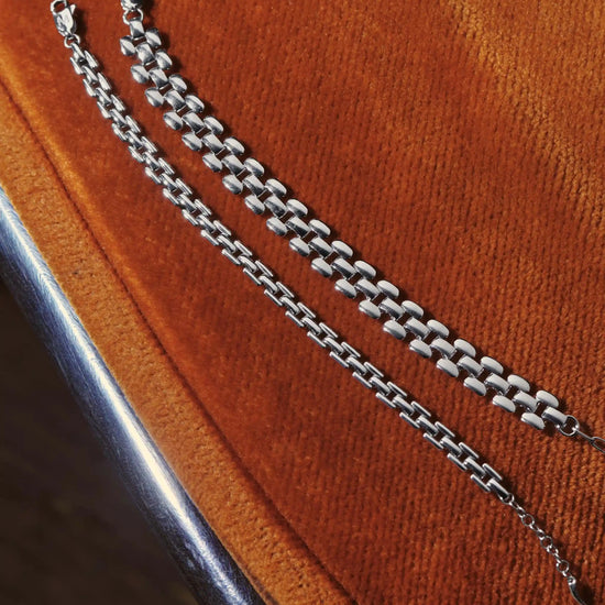 Timepiece Wide Chain Bracelet | Silver Plated Bracelets Missoma 