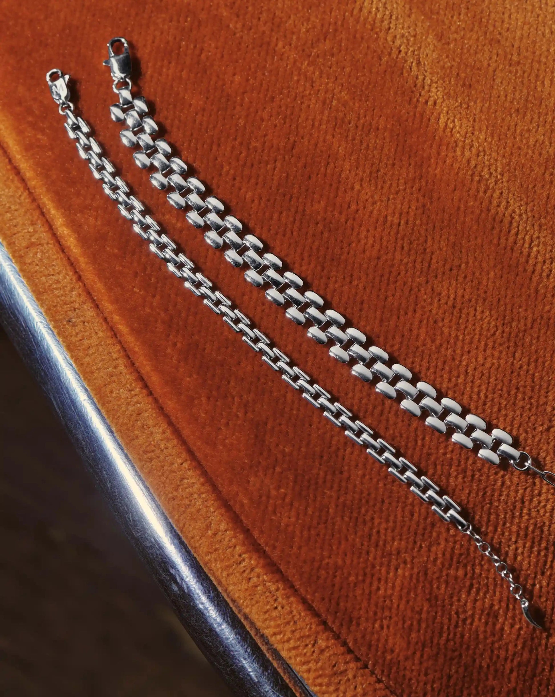 Timepiece Wide Chain Bracelet | Silver Plated Bracelets Missoma 