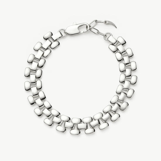 Timepiece Wide Chain Bracelet | Silver Plated Bracelets Missoma 