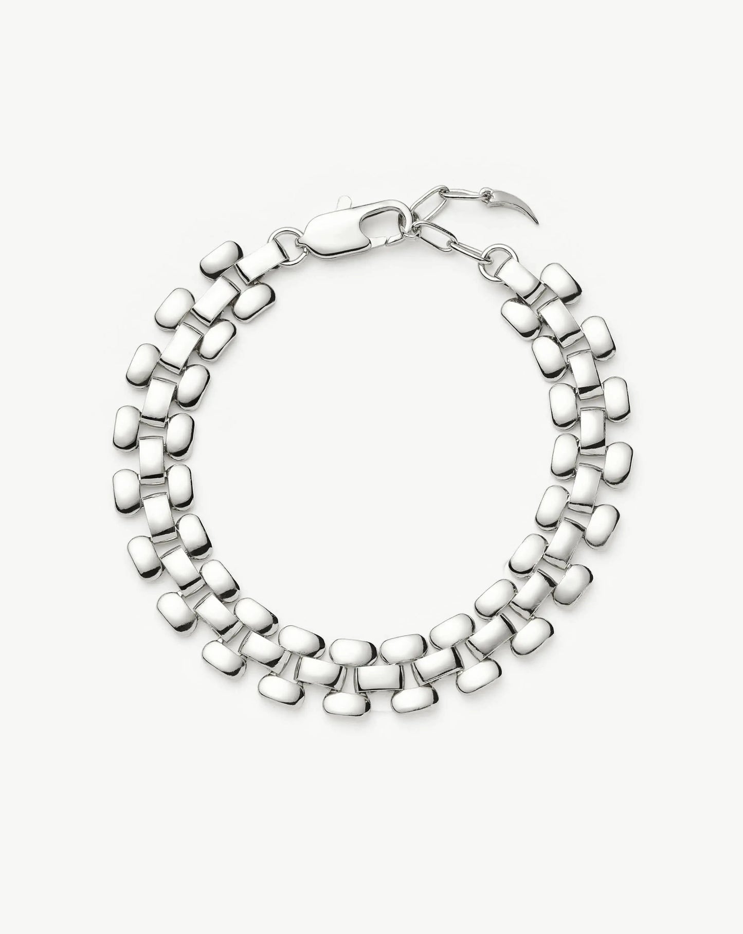 Timepiece Wide Chain Bracelet | Silver Plated Bracelets Missoma 