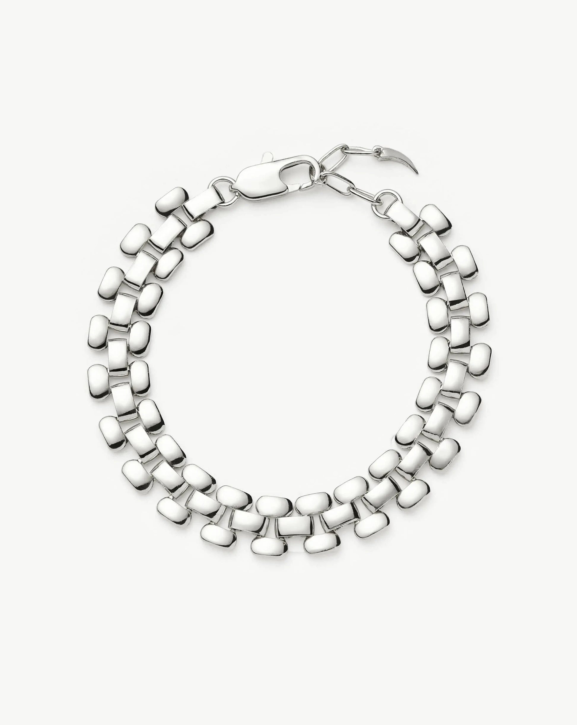 Timepiece Wide Chain Bracelet | Silver Plated Bracelets Missoma 