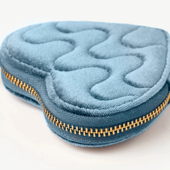 Velvet Heart Jewellery Pouch | Blue Steel Accessories Missoma 