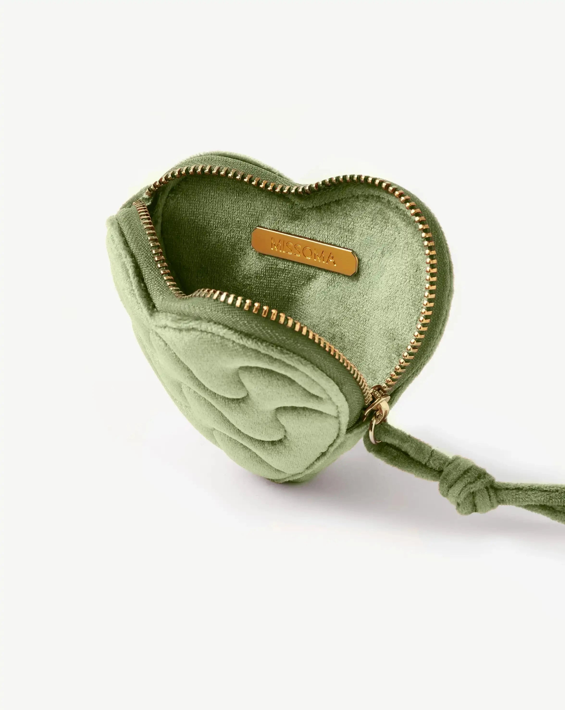 Velvet Heart Jewellery Pouch | Green Sage Accessories Missoma 