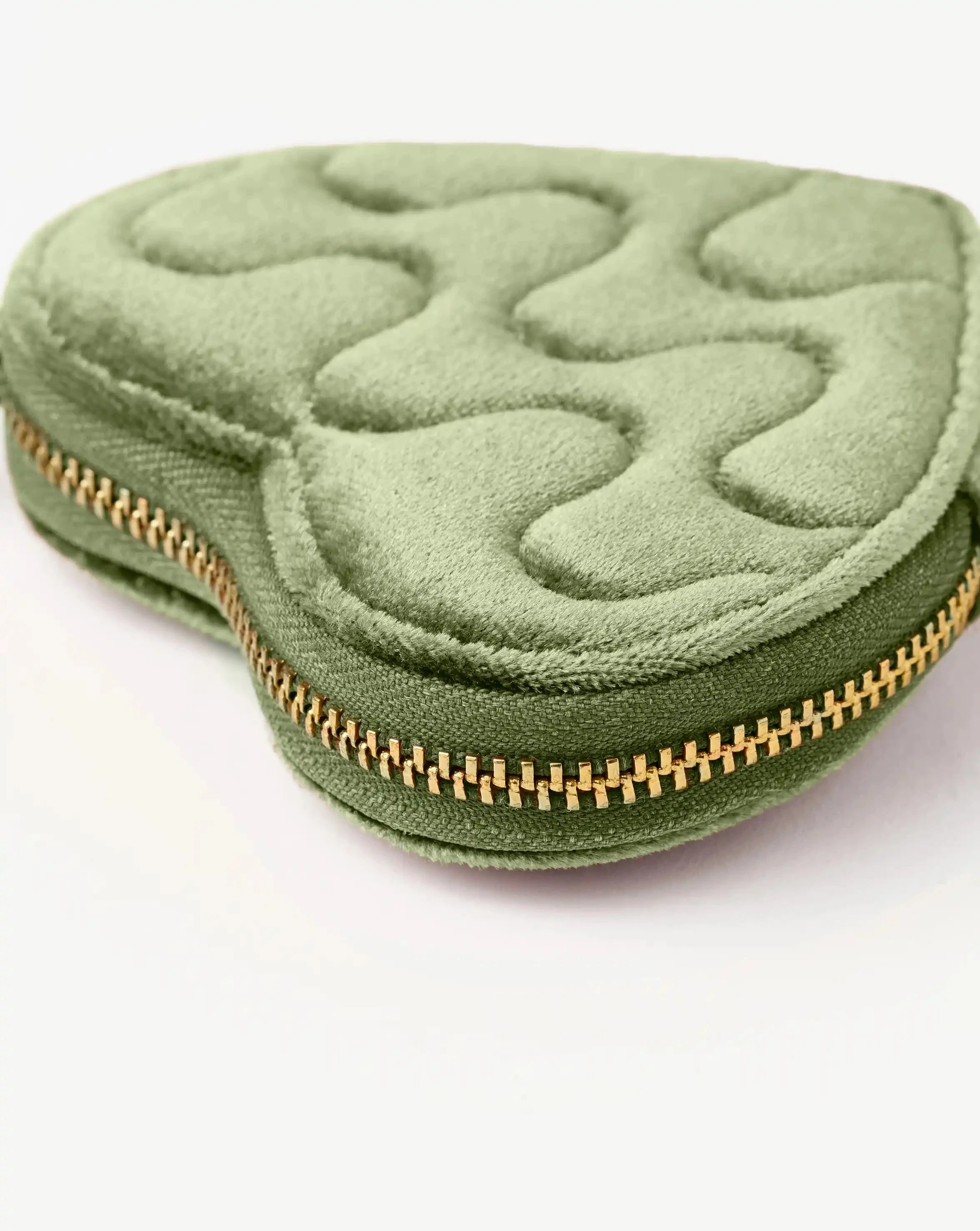 Velvet Heart Jewellery Pouch | Green Sage Accessories Missoma 