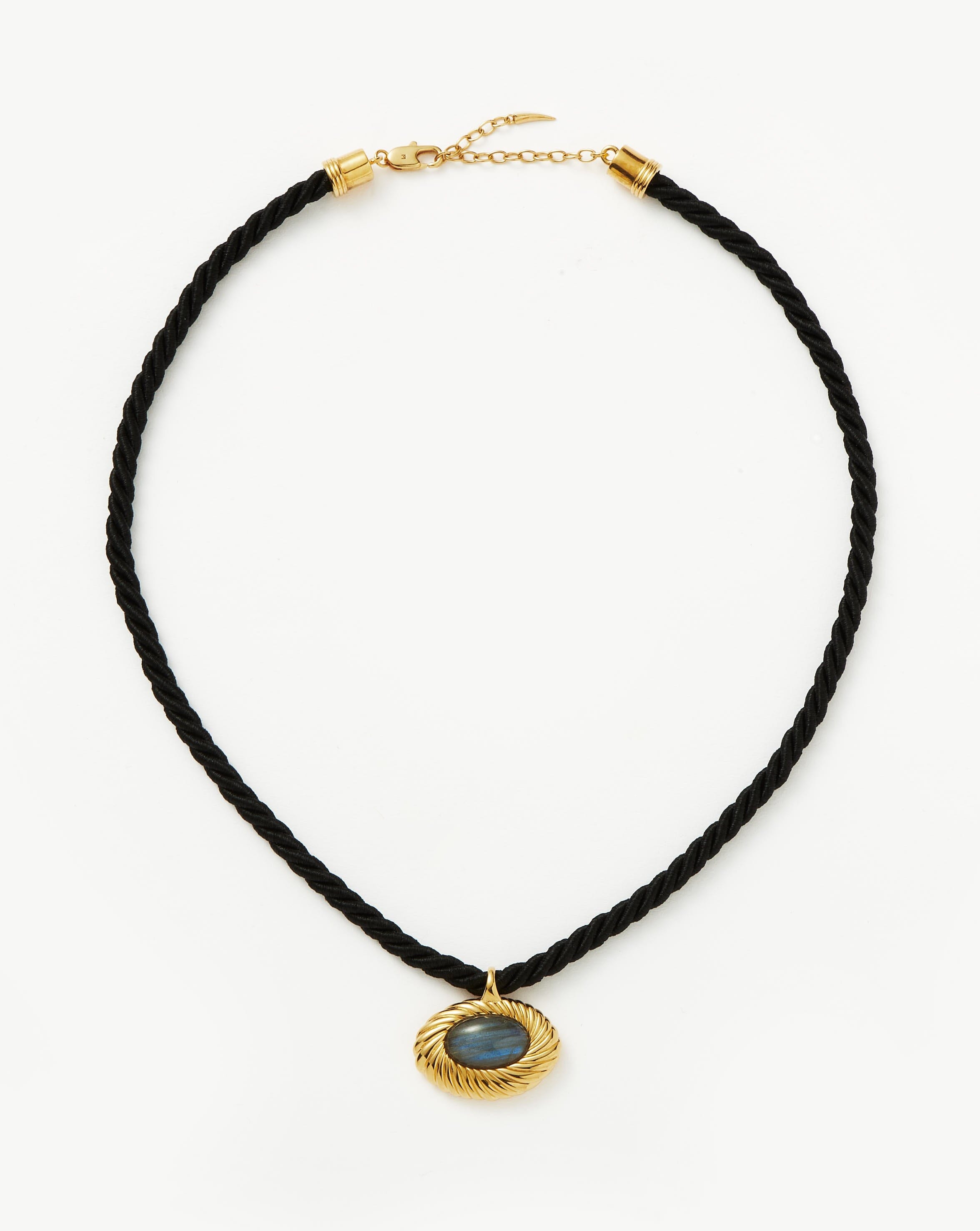 Wavy Ridge Caspia Gemstone Cord Necklace Necklaces Missoma 