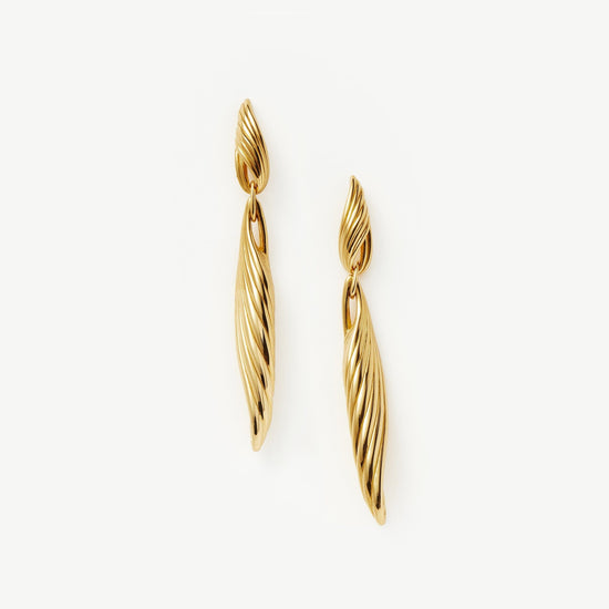 Wavy Ridge Double Drop Earrings Earrings Missoma 