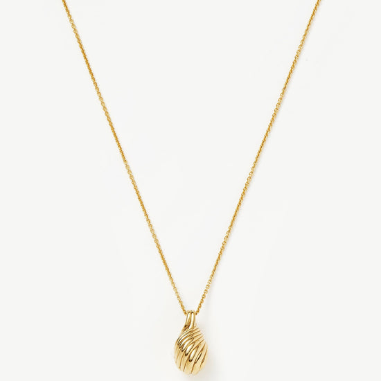 Wavy Ridge Droplet Pendant Necklace Necklaces Missoma 