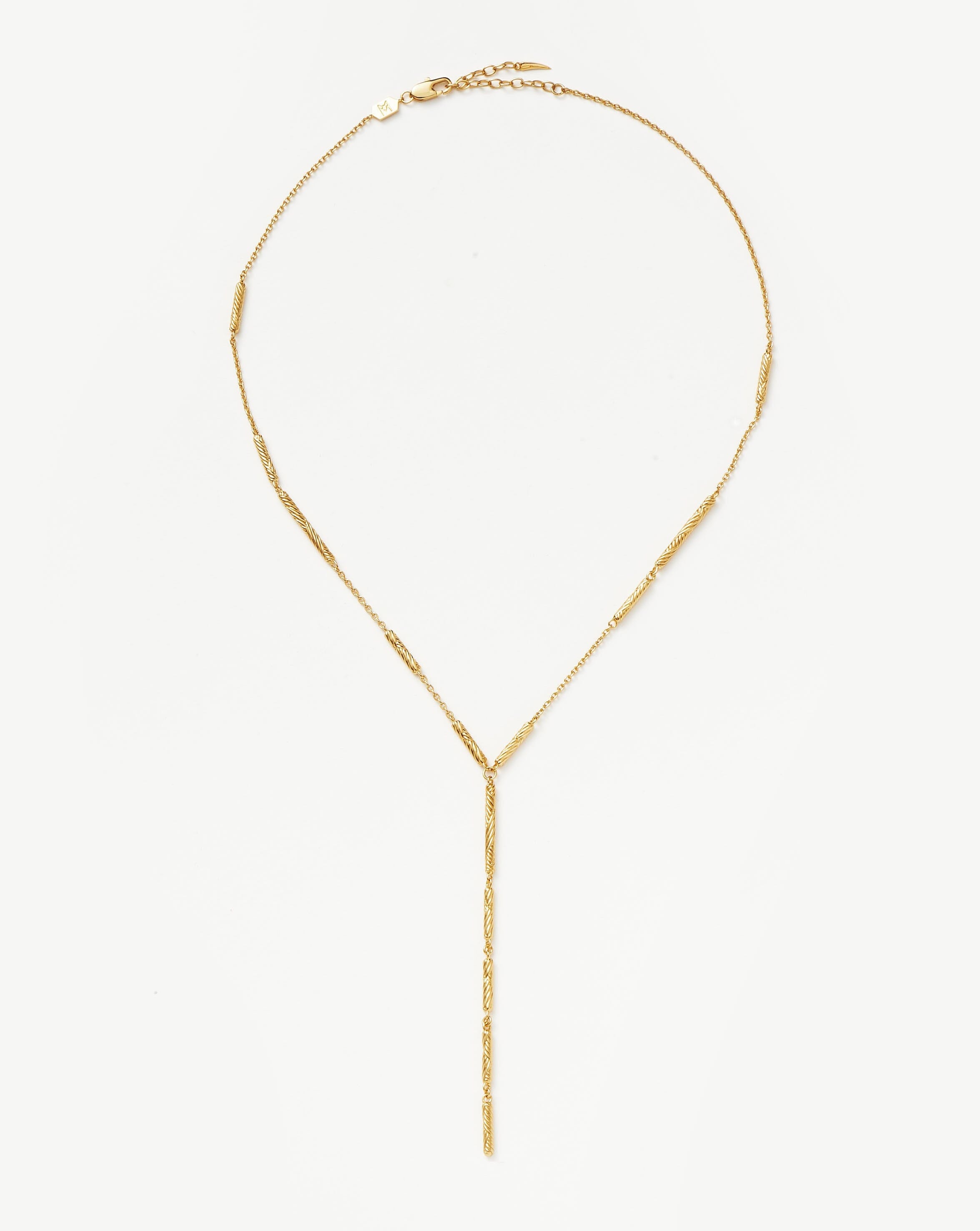 Wavy Ridge Lariat Chain Necklace Necklaces Missoma 