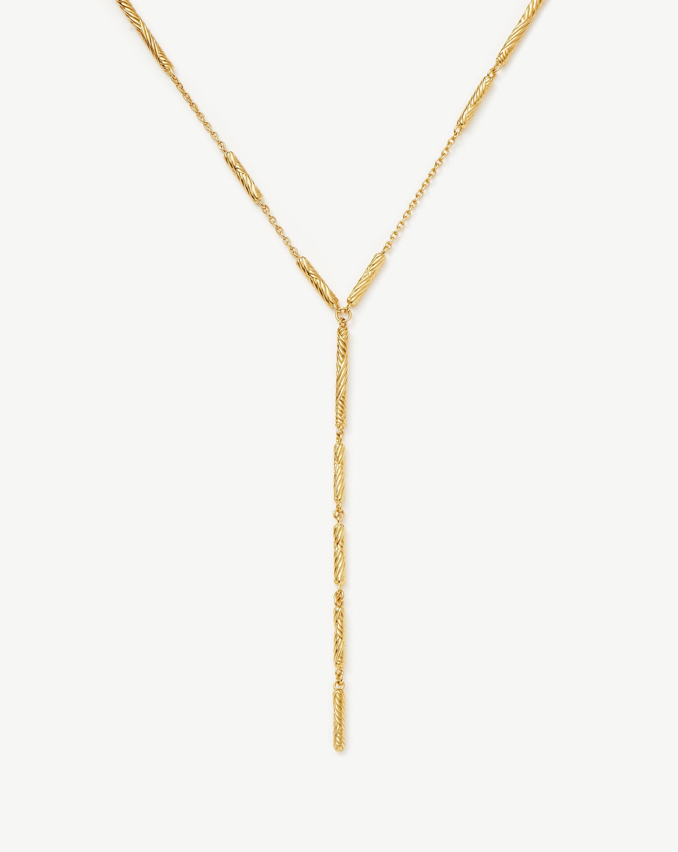Wavy Ridge Lariat Chain Necklace Necklaces Missoma 