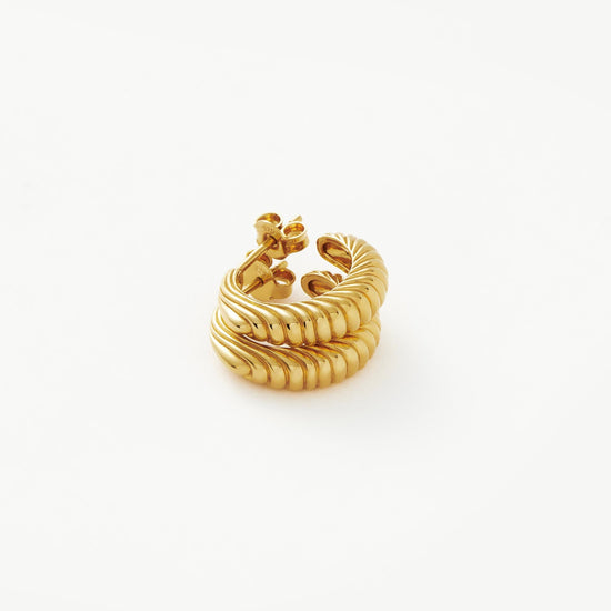 Wavy Ridge Small Hoop Earrings Earrings Missoma 