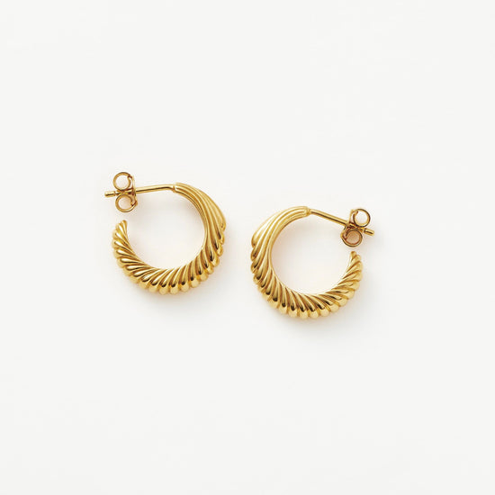 Wavy Ridge Small Hoop Earrings Earrings Missoma 