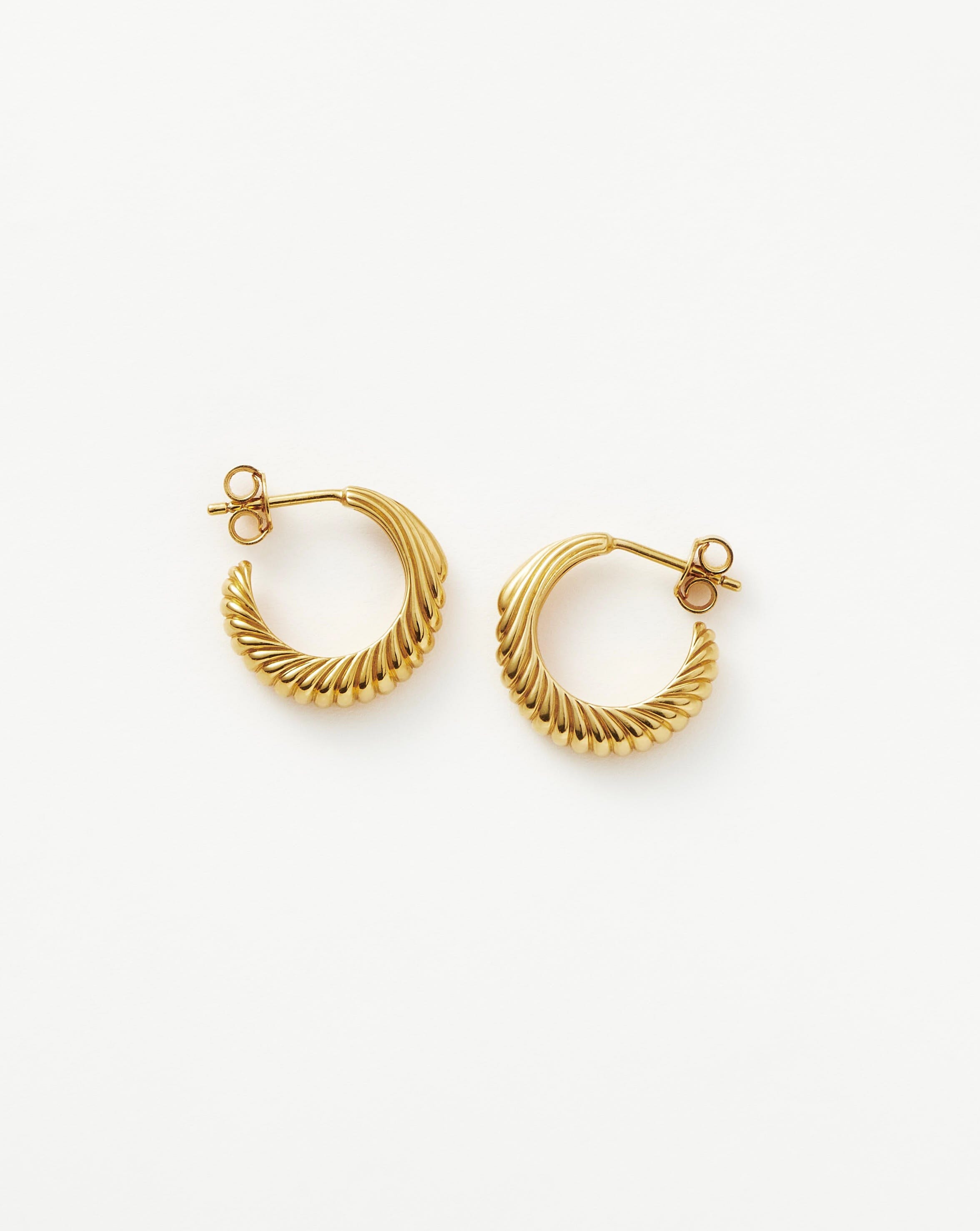 Wavy Ridge Small Hoop Earrings Earrings Missoma 