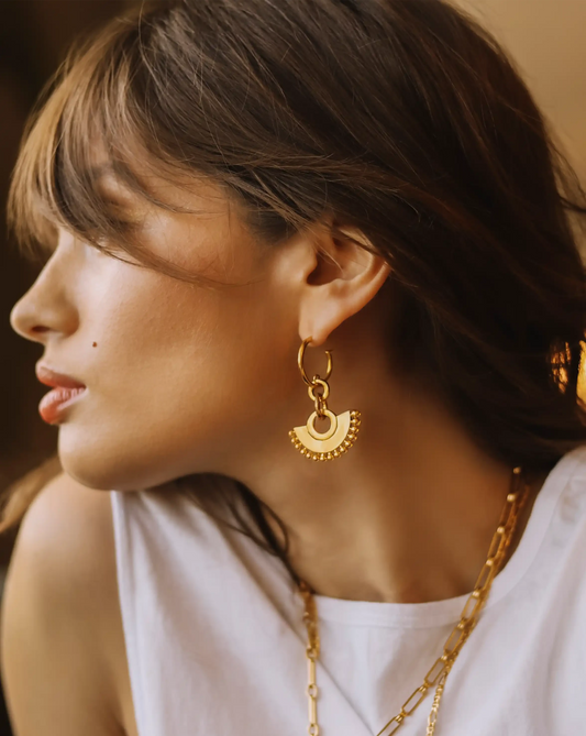 Zenyu Fan Chandelier Hoop Earrings Earrings Missoma 
