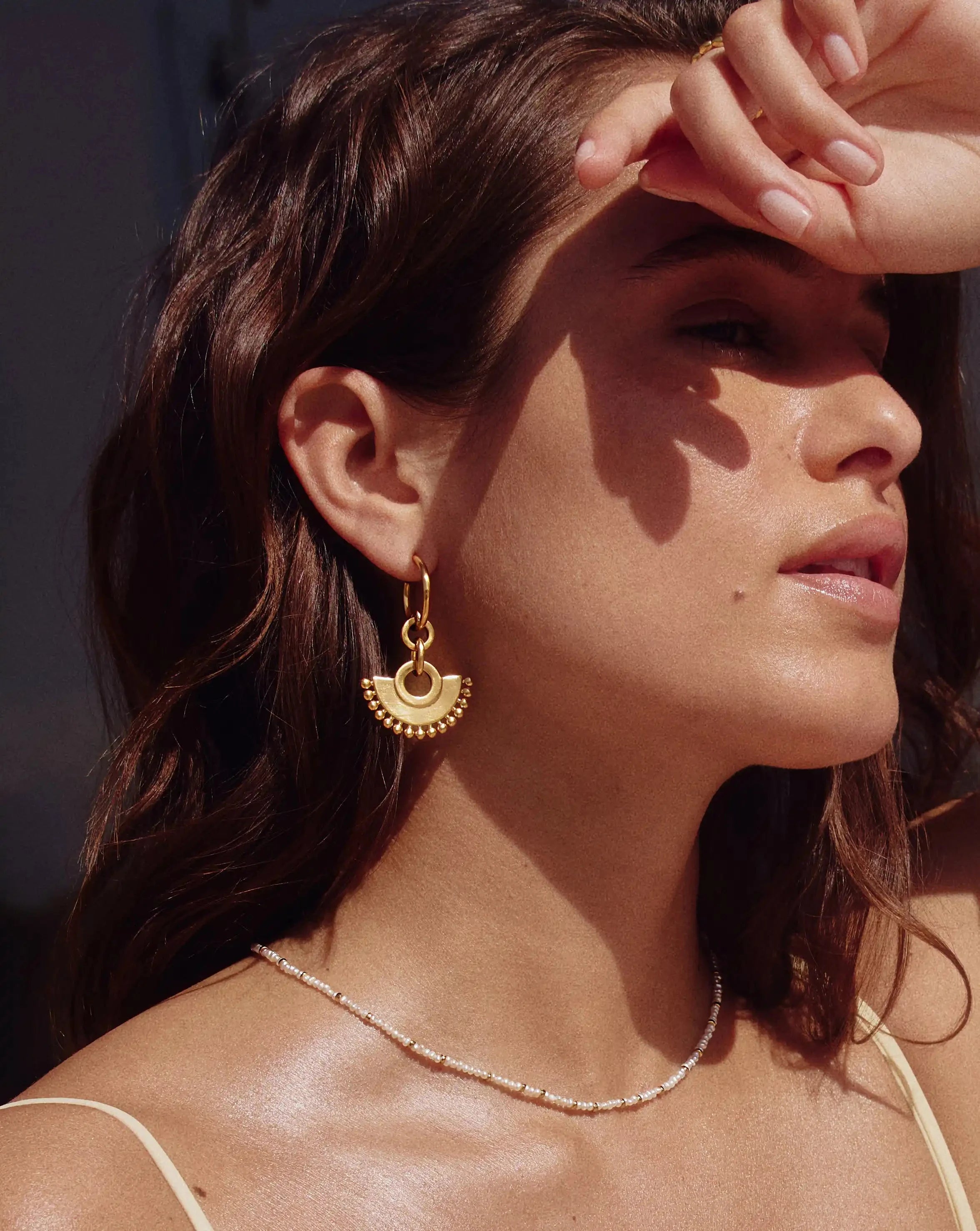 Zenyu Fan Chandelier Hoop Earrings Earrings Missoma 