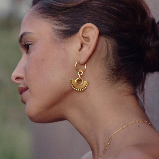 Zenyu Fan Chandelier Hoop Earrings Earrings Missoma 