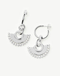 Zenyu Fan Chandelier Hoop Earrings | Silver Plated Earrings Missoma 