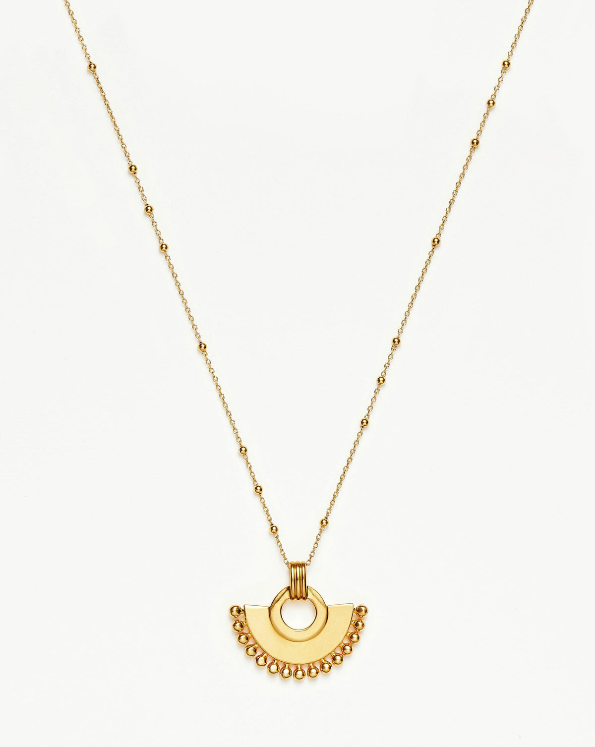 Zenyu Fan Necklace 18ct Plated