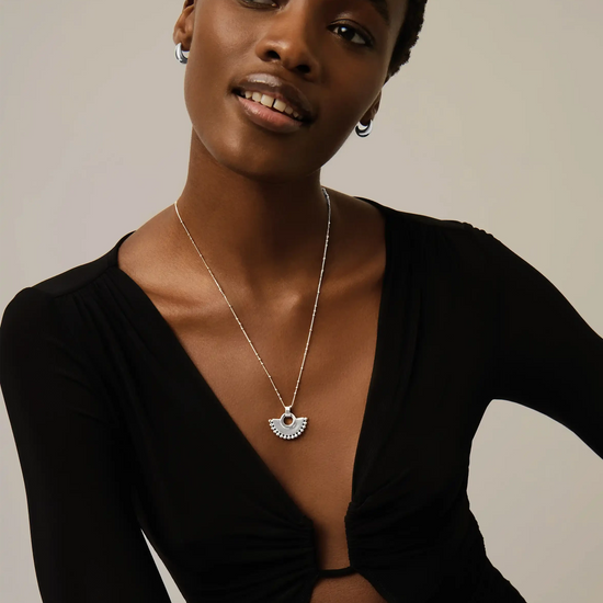 Zenyu Fan Necklace | Silver Plated Necklaces Missoma 