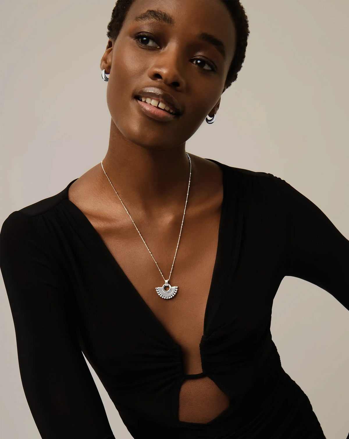 Zenyu Fan Necklace | Silver Plated Necklaces Missoma 
