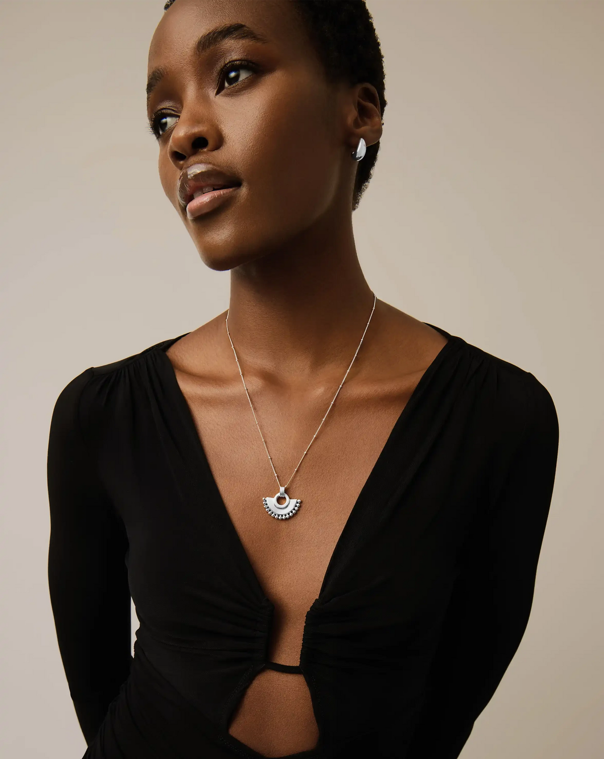 Zenyu Fan Necklace | Silver Plated Necklaces Missoma 