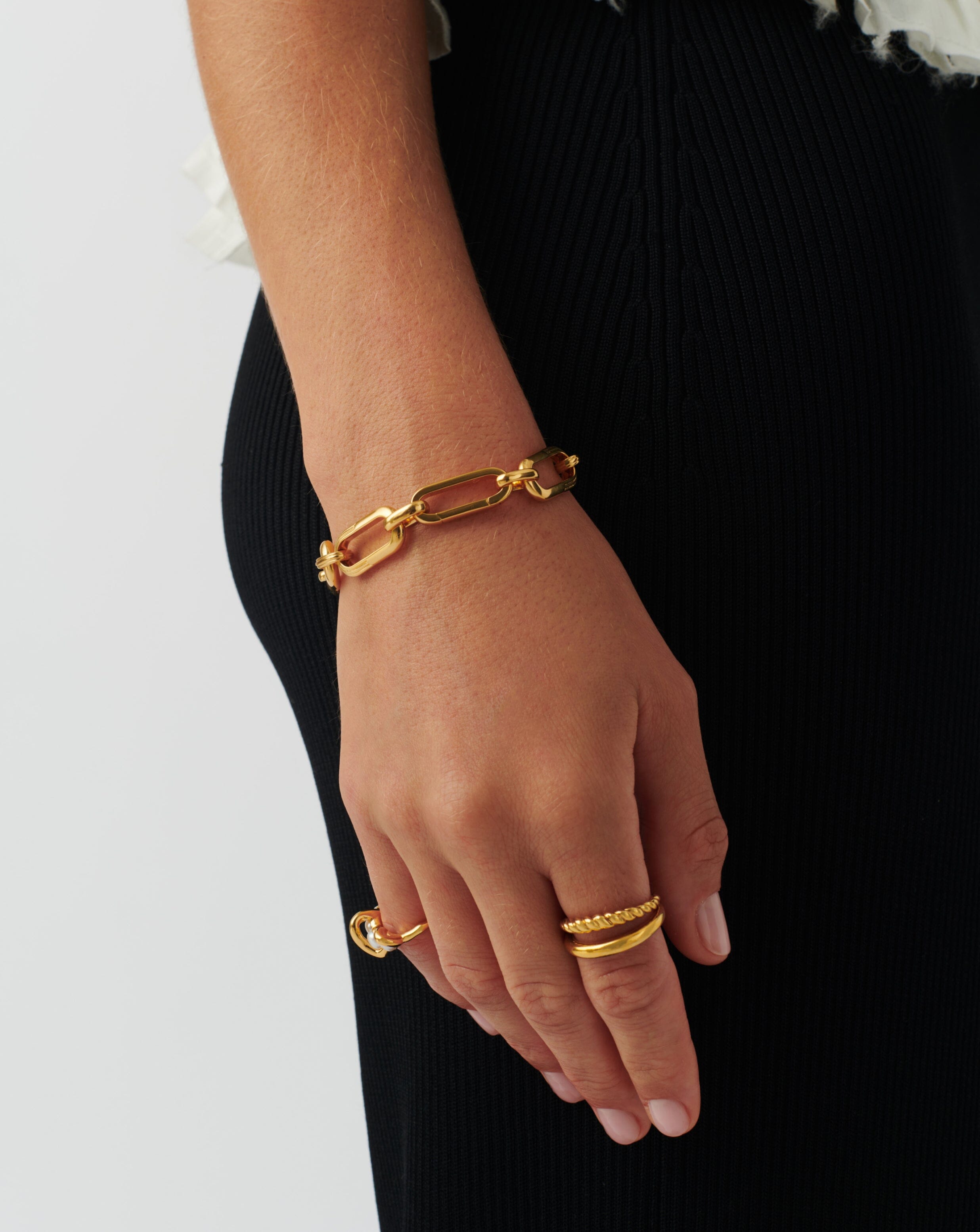 Zenyu Link Chunky Chain Bracelet | 18ct Gold Plated Bracelets Missoma 