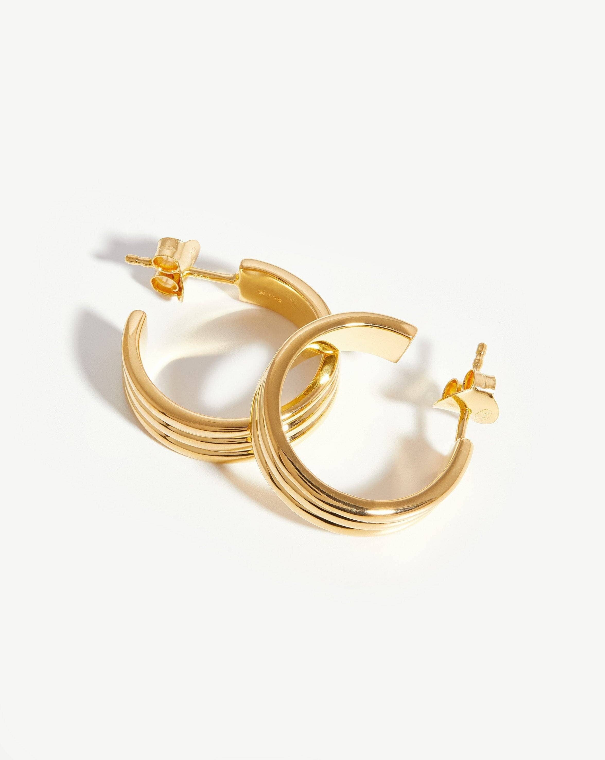 Ancien Hoop Earrings | 18ct Gold Plated Vermeil Earrings Missoma 