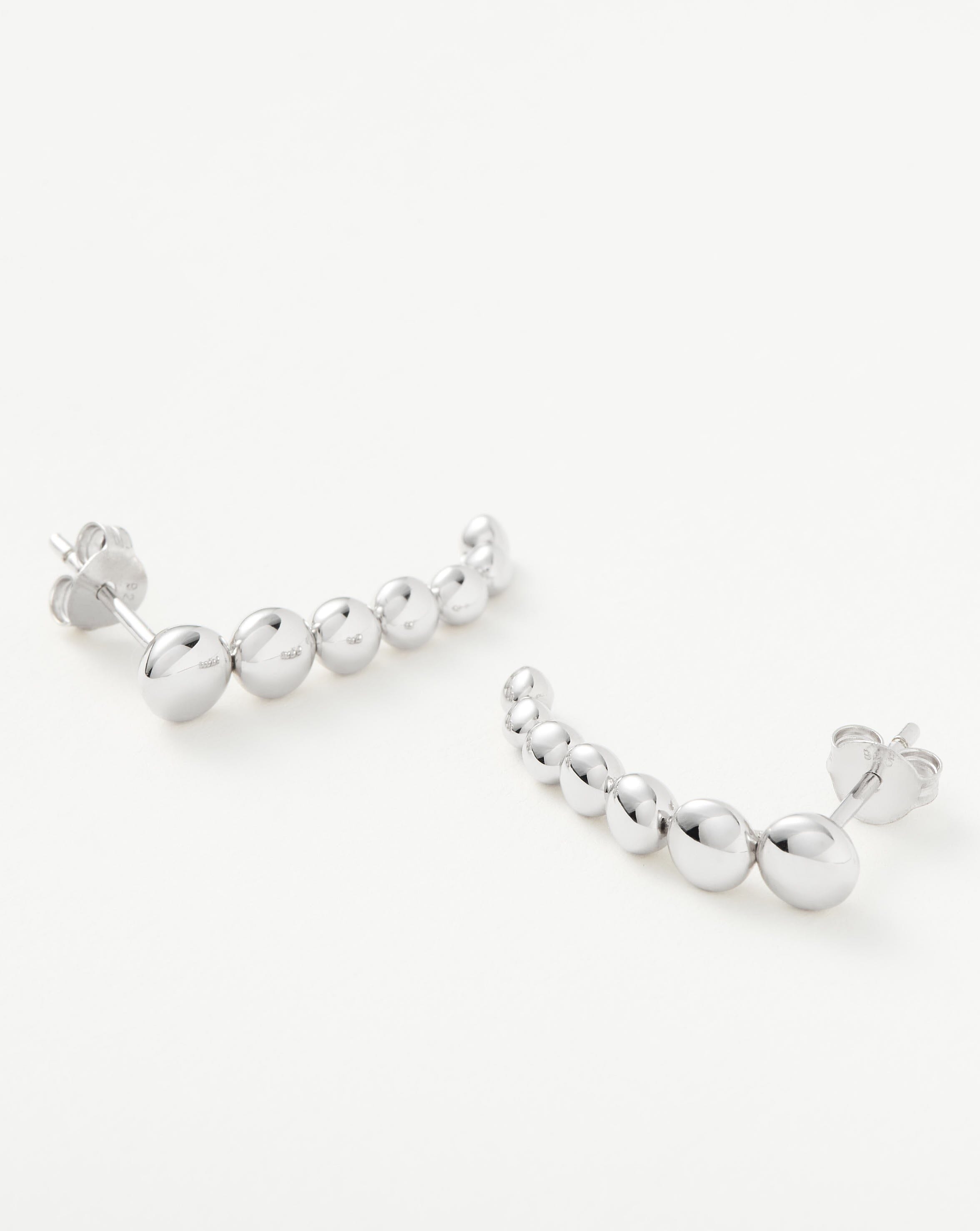 Articulated Beaded Drop Stud Earrings | Sterling Silver Earrings Missoma 