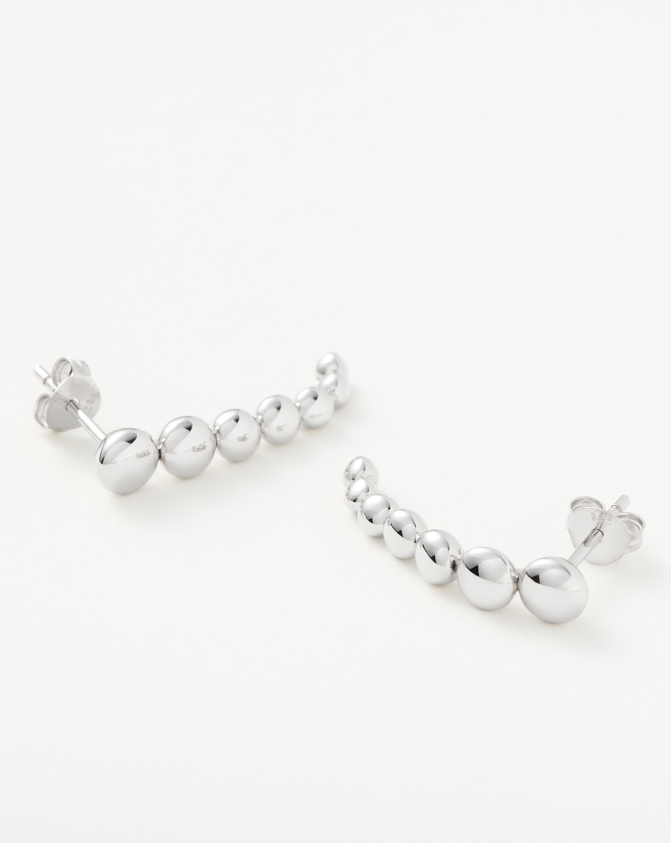 Articulated Beaded Drop Stud Earrings | Sterling Silver Earrings Missoma 