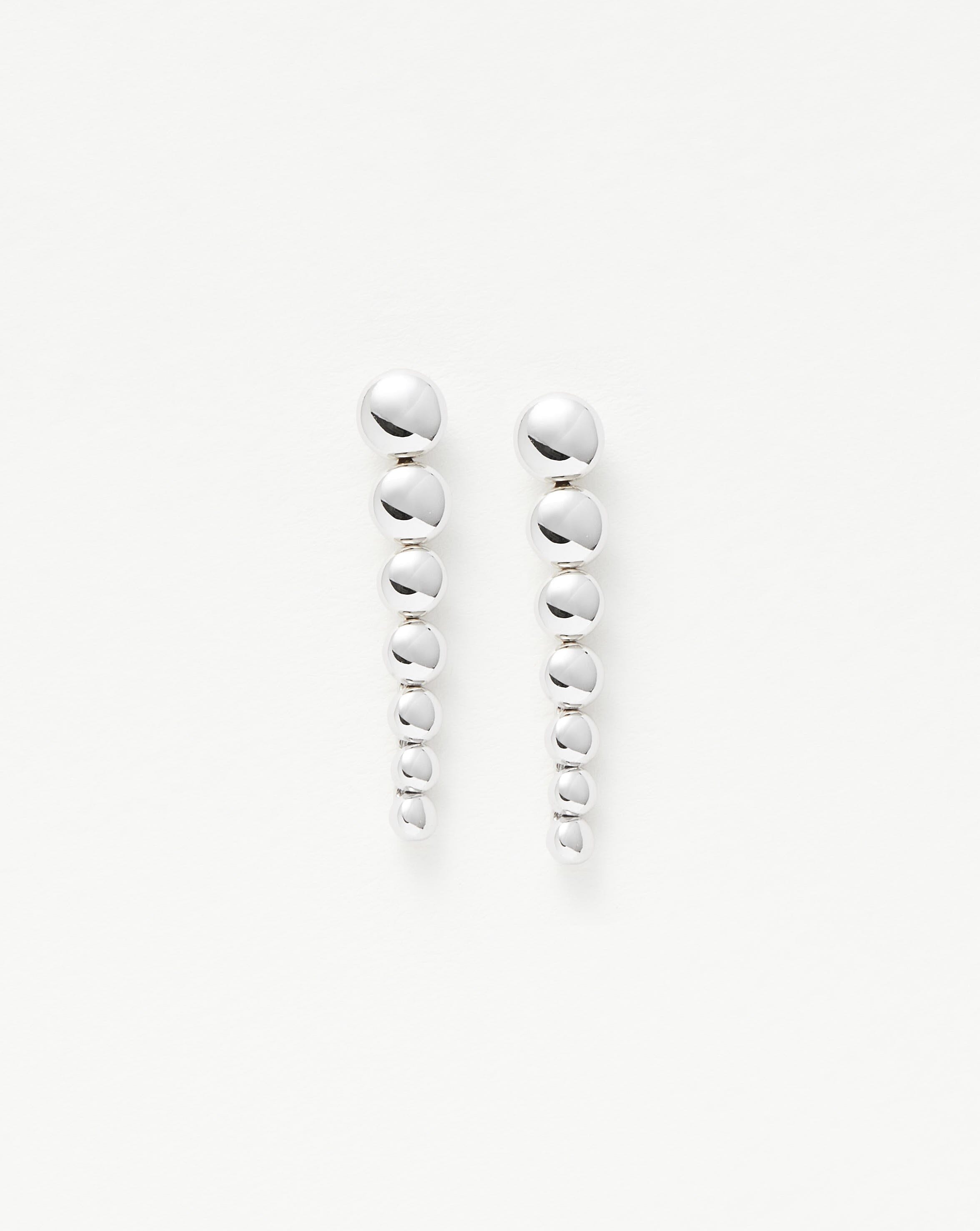 Articulated Beaded Drop Stud Earrings | Sterling Silver Earrings Missoma 