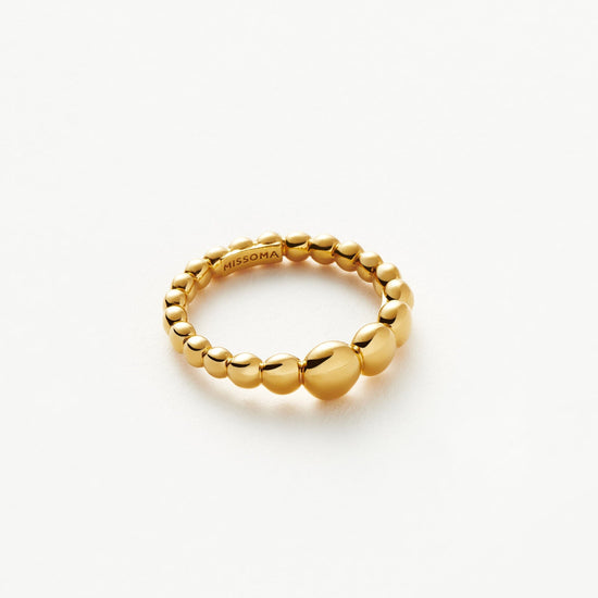 Articulated Beaded Stacking Ring | 18ct Gold Plated Vermeil Rings Missoma 