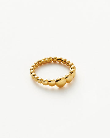 Articulated Beaded Stacking Ring | 18ct Gold Plated Vermeil Rings Missoma 