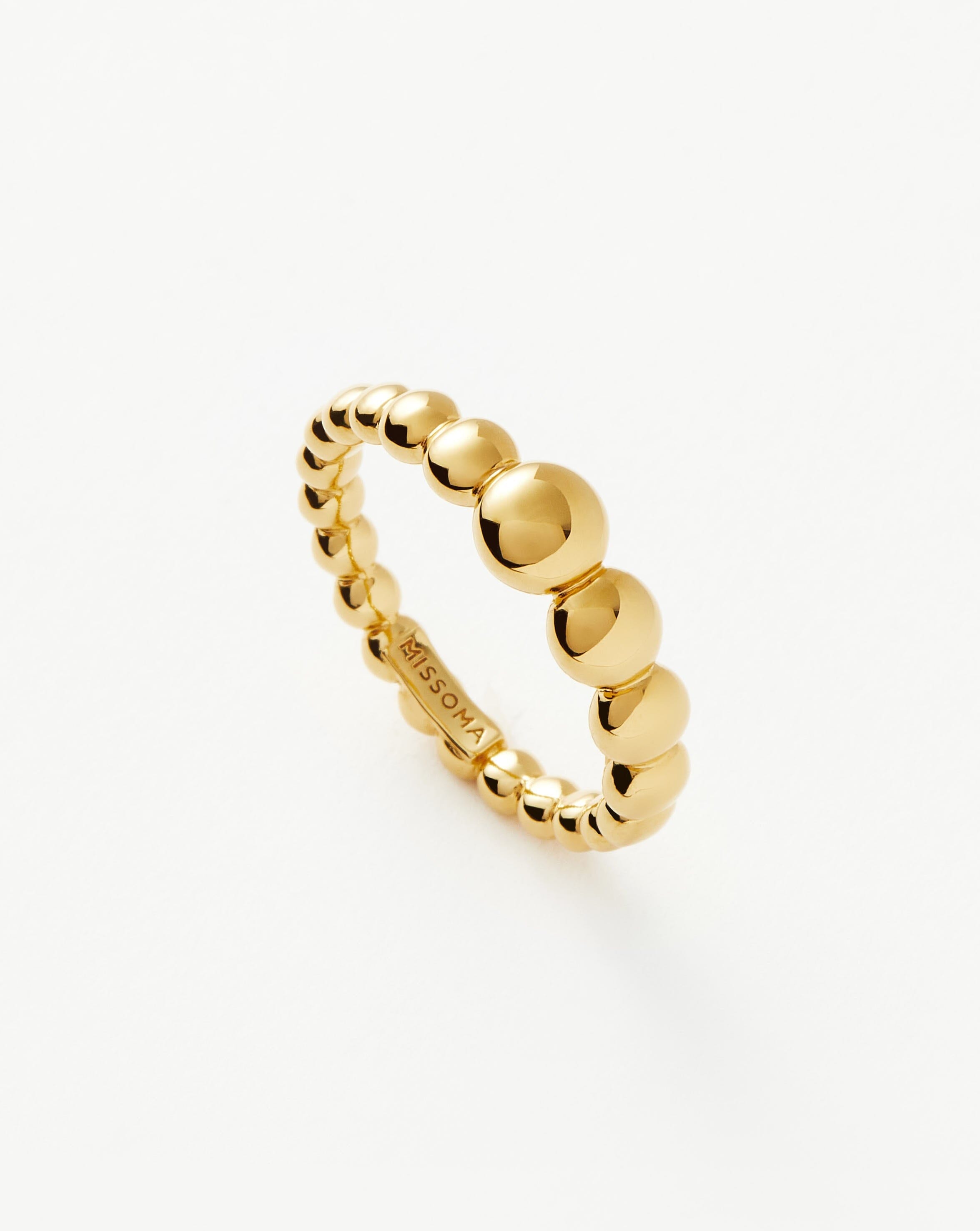 Beaded Stacking Ring | 18ct Gold Vermeil | Missoma UK