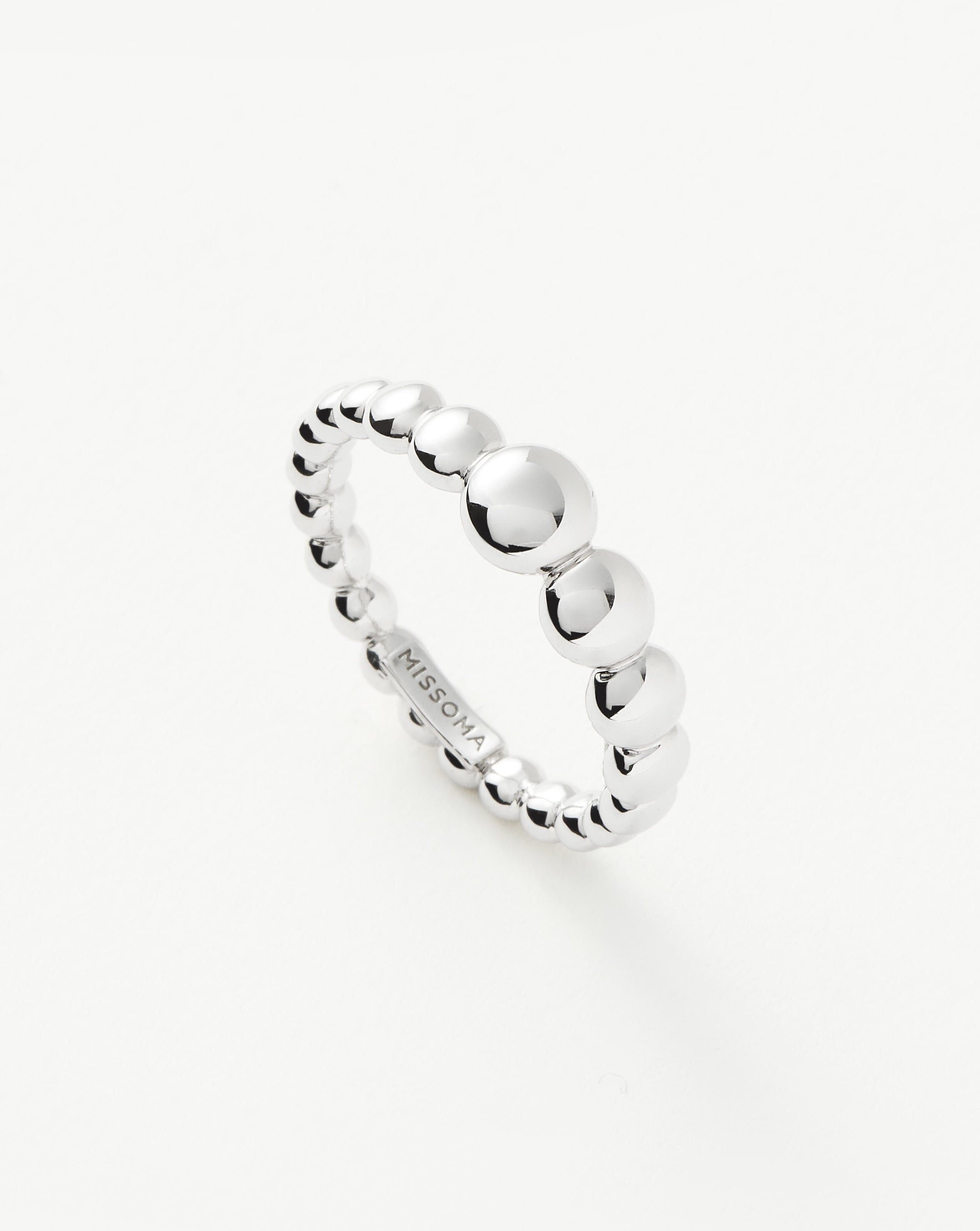 Articulated Beaded Stacking Ring | Sterling Silver Rings Missoma 