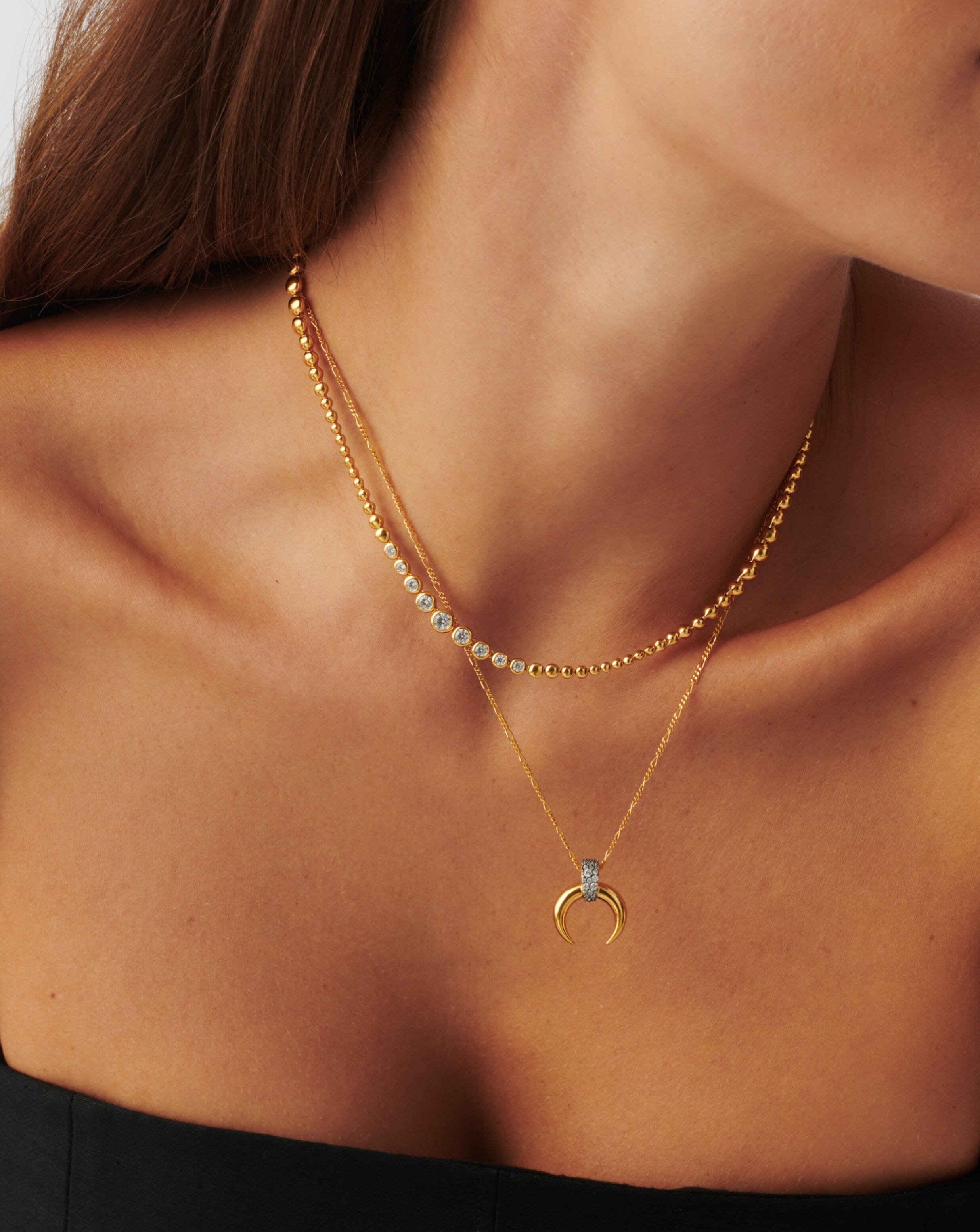 Articulated Reversible Beaded Stone Choker | 18ct Gold Plated Vermeil/Cubic Zirconia Necklaces Missoma 
