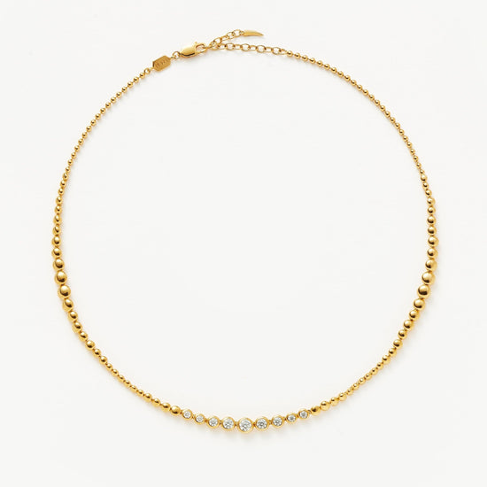 Articulated Reversible Beaded Stone Choker | 18ct Gold Plated Vermeil/Cubic Zirconia Necklaces Missoma 