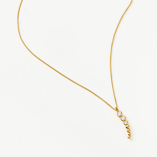 Articulated Reversible Beaded Stone Drop Pendant Necklace | 18ct Gold Plated Vermeil/Cubic Zirconia Necklaces Missoma 