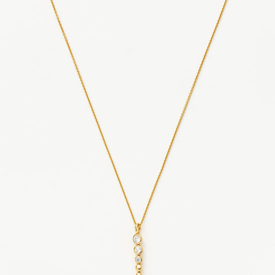 Articulated Reversible Beaded Stone Drop Pendant Necklace | 18ct Gold Plated Vermeil/Cubic Zirconia Necklaces Missoma 