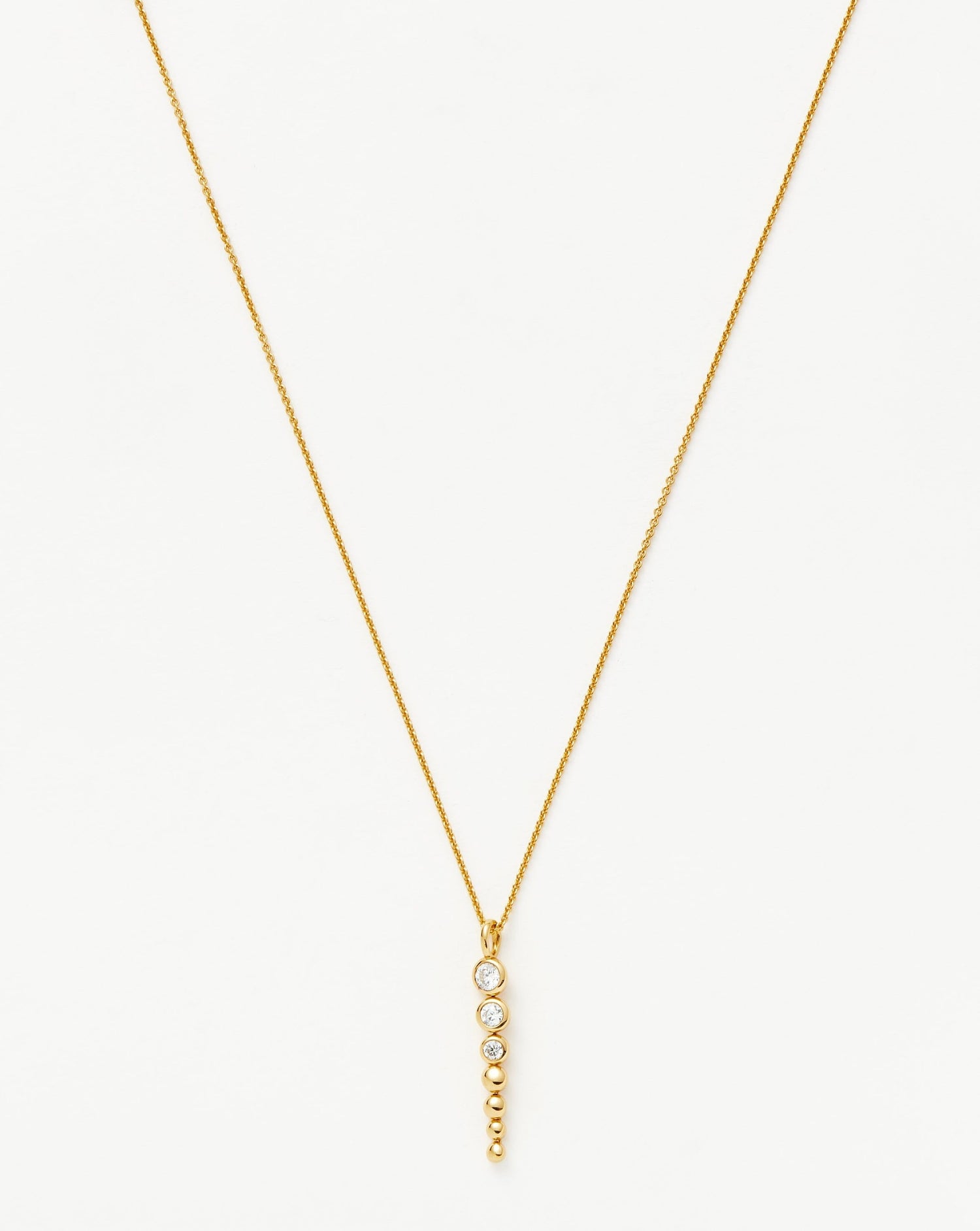 Articulated Reversible Beaded Stone Drop Pendant Necklace | 18ct Gold Plated Vermeil/Cubic Zirconia Necklaces Missoma 