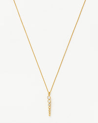 Articulated Reversible Beaded Stone Drop Pendant Necklace | 18ct Gold Plated Vermeil/Cubic Zirconia Necklaces Missoma 
