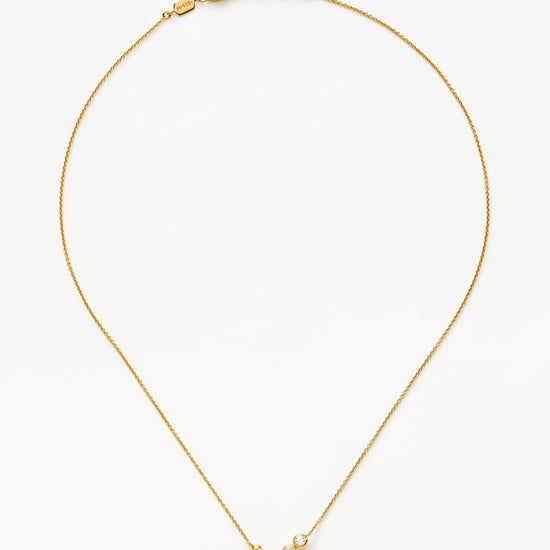Articulated Reversible Beaded Stone Floating Necklace | 18ct Gold Plated Vermeil/Cubic Zirconia Necklaces Missoma 