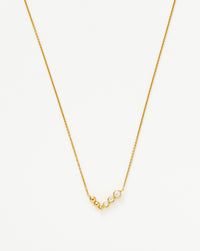 Articulated Reversible Beaded Stone Floating Necklace | 18ct Gold Plated Vermeil/Cubic Zirconia Necklaces Missoma 