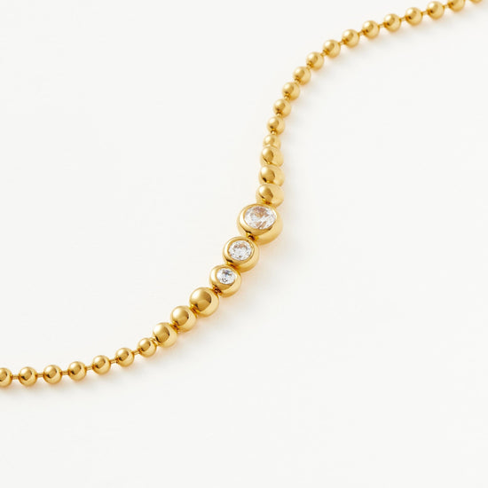 Articulated Reversible Stone Beaded Bracelet | 18ct Gold Plated Vermeil/Cubic Zirconia Bracelets Missoma 