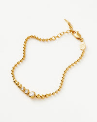 Articulated Reversible Stone Beaded Bracelet | 18ct Gold Plated Vermeil/Cubic Zirconia Bracelets Missoma 