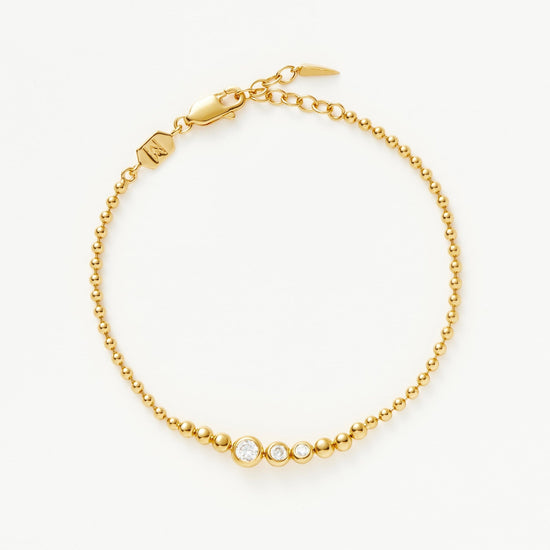 Articulated Reversible Stone Beaded Bracelet | 18ct Gold Plated Vermeil/Cubic Zirconia Bracelets Missoma 
