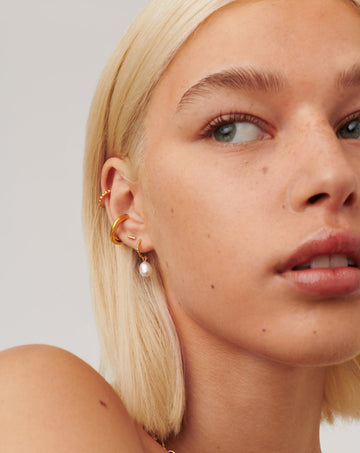 Bar Stud Earrings | 18ct Gold Plated Vermeil Earrings Missoma 