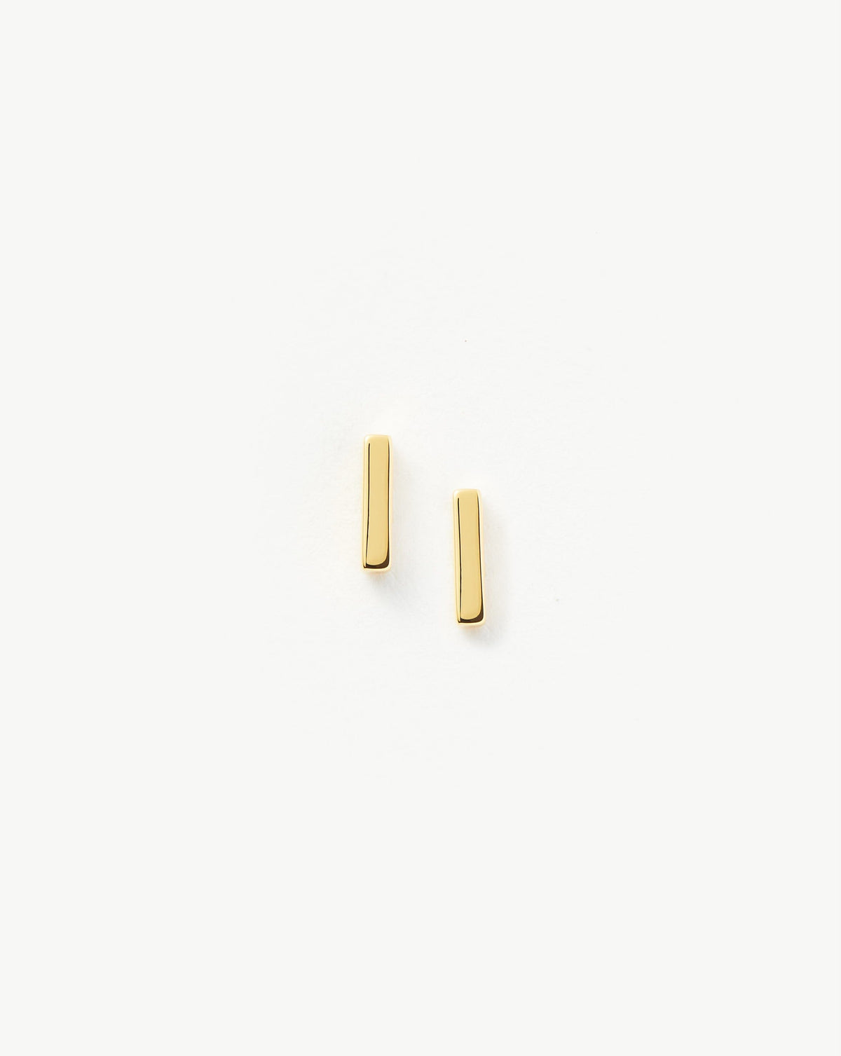 Bar Stud Earrings 18ct Vermeil