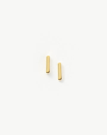 Bar Stud Earrings | 18ct Gold Vermeil