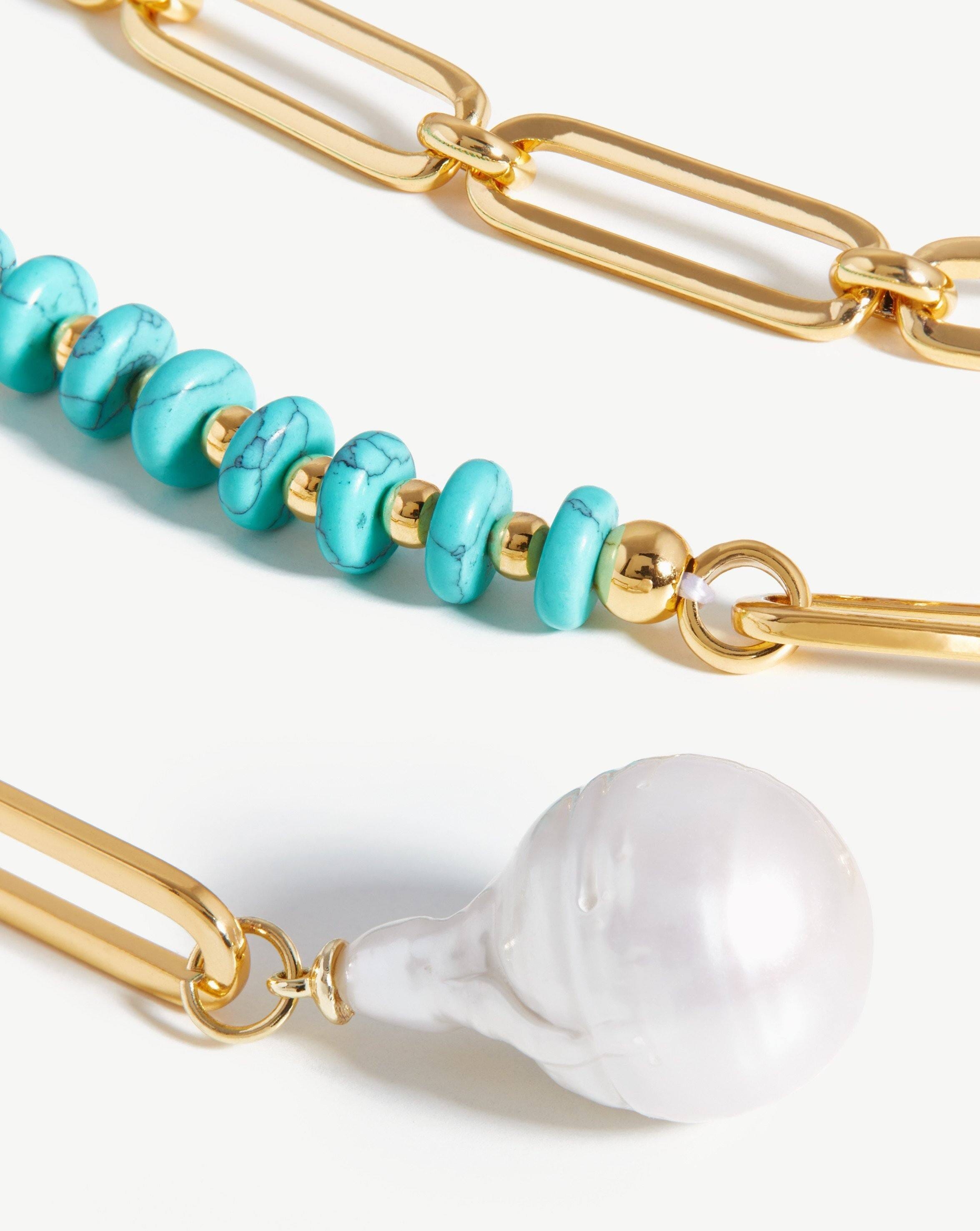 Turquoise chain belt sale