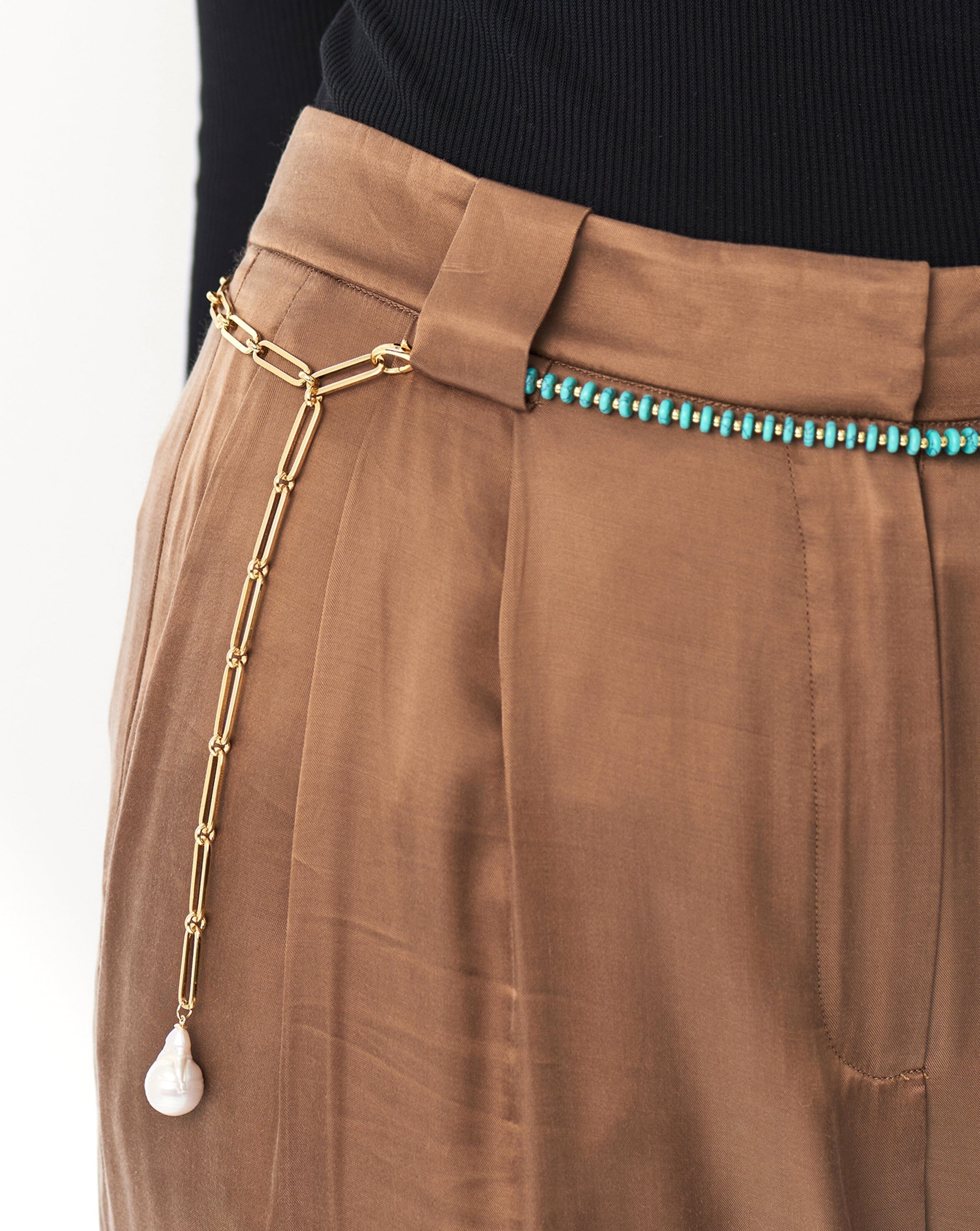 Baroque Pearl & Beaded Chain Belt Accessories Missoma 