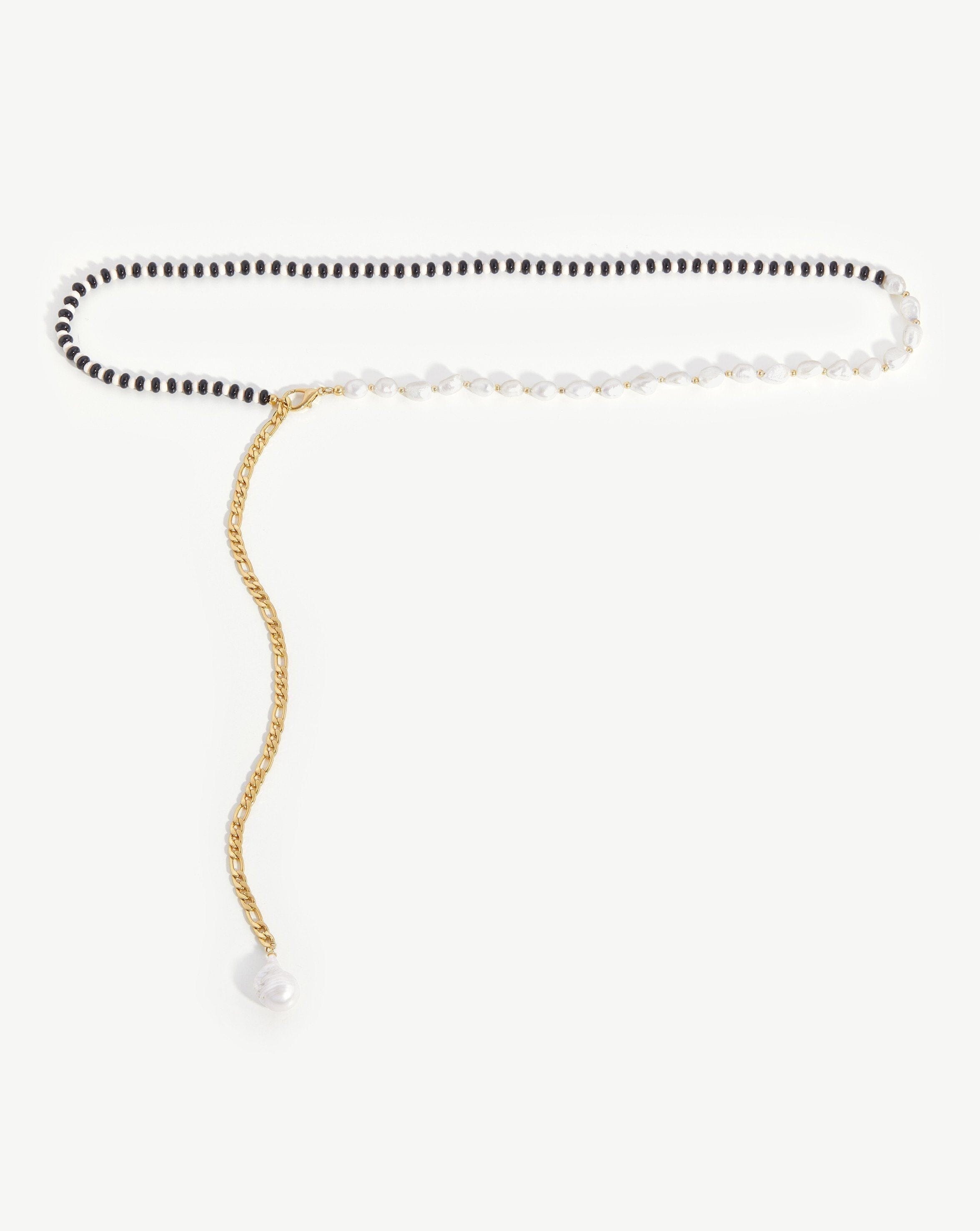 Baroque Pearl & Beaded Figaro Chain Belt Accessories Missoma 